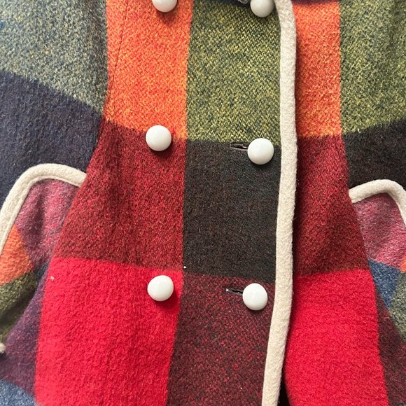 Coatique International Rainbow Plaid Jacket Large/Medium - Picture 5 of 6